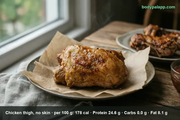 Chicken Thigh Without Skin calories
