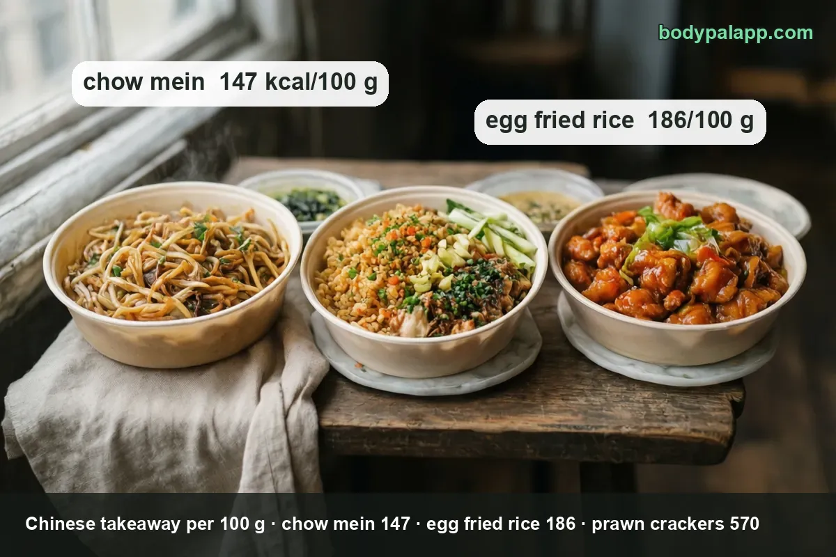 Chinese takeaway dish calories comparison