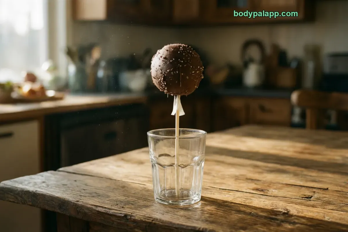 Starbucks chocolate cake pop, as served