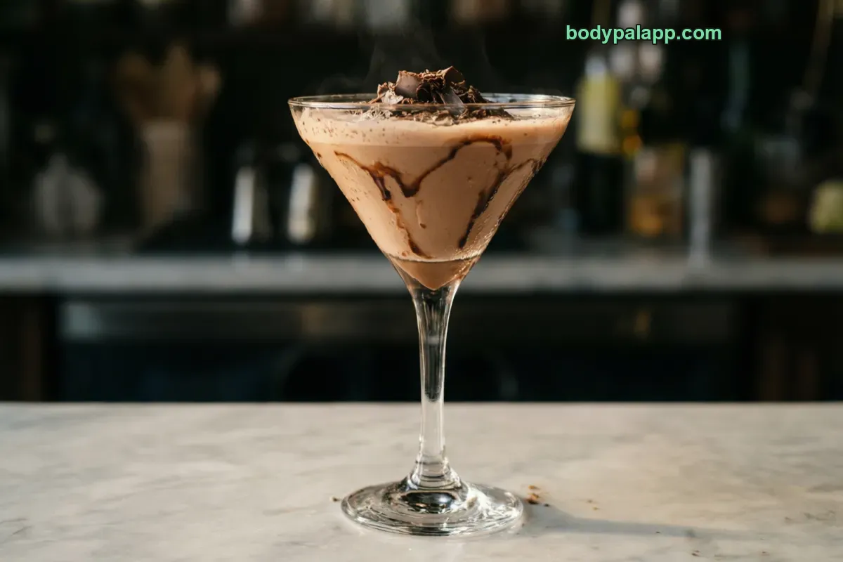 Chocolate martini, flavored martini, mixed drink