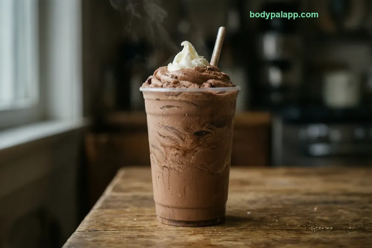 Mcdonald's chocolate shake, fast food