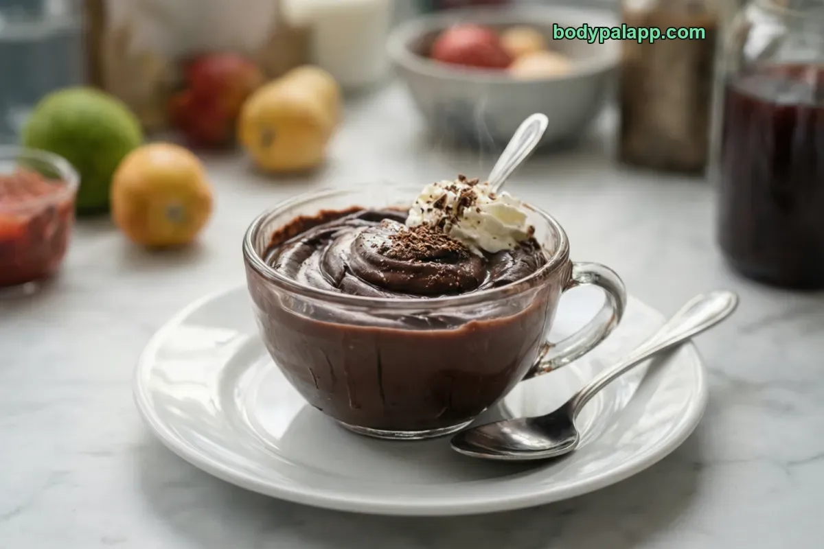 Crème dessert au chocolat, prête à consommer