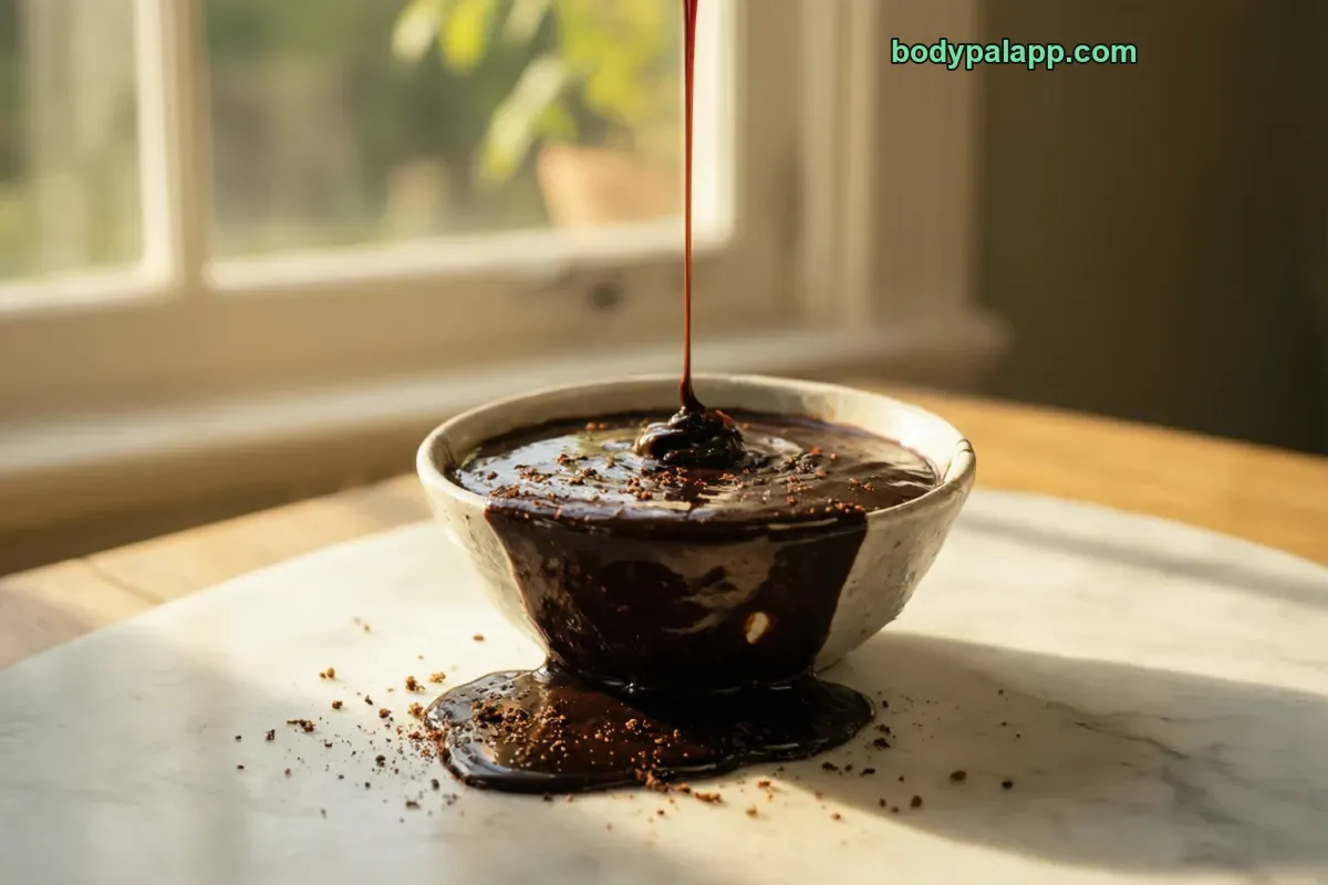 Chocolate syrup, ready to use