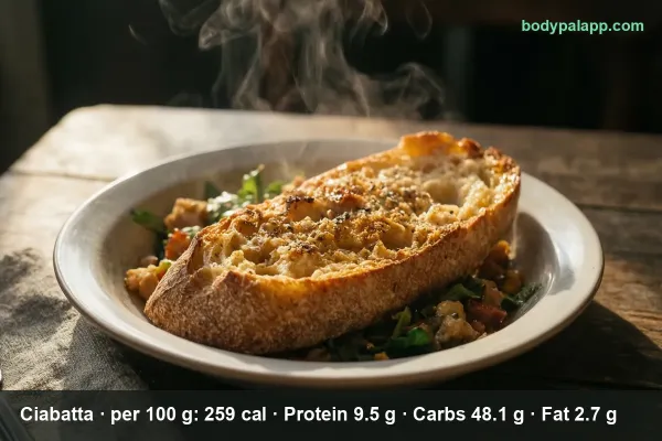 Ciabatta calories