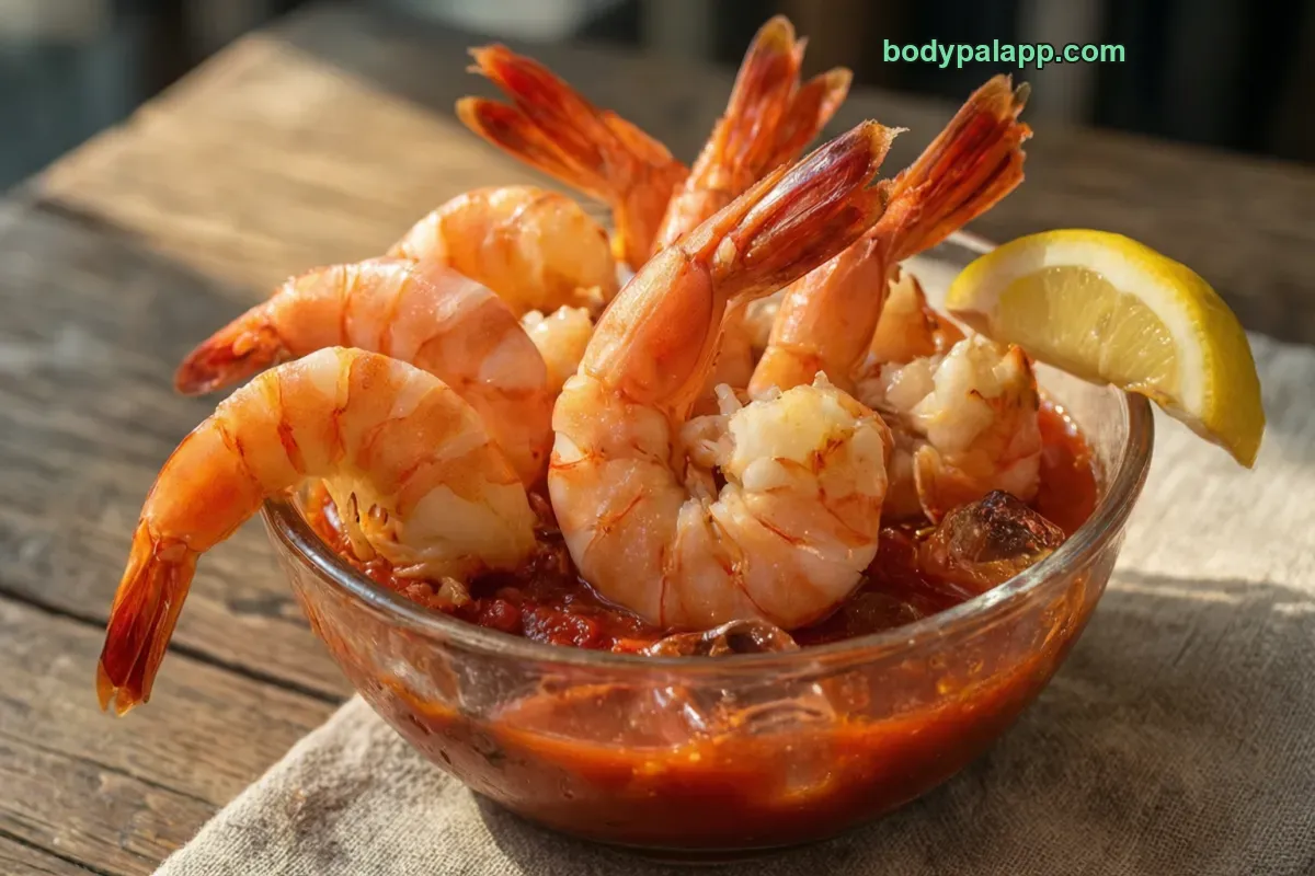 Cocktail shrimp, cooked, chilled, no sauce