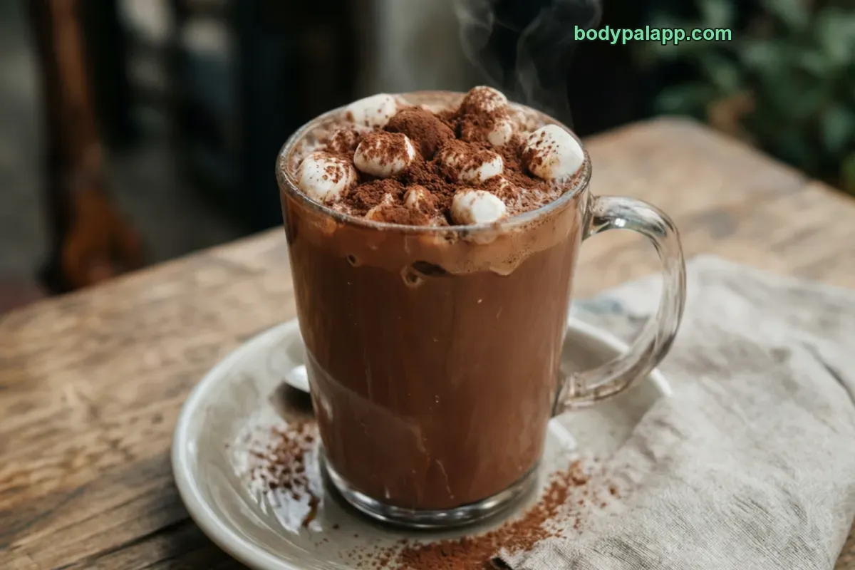 Hot cocoa, homemade with milk