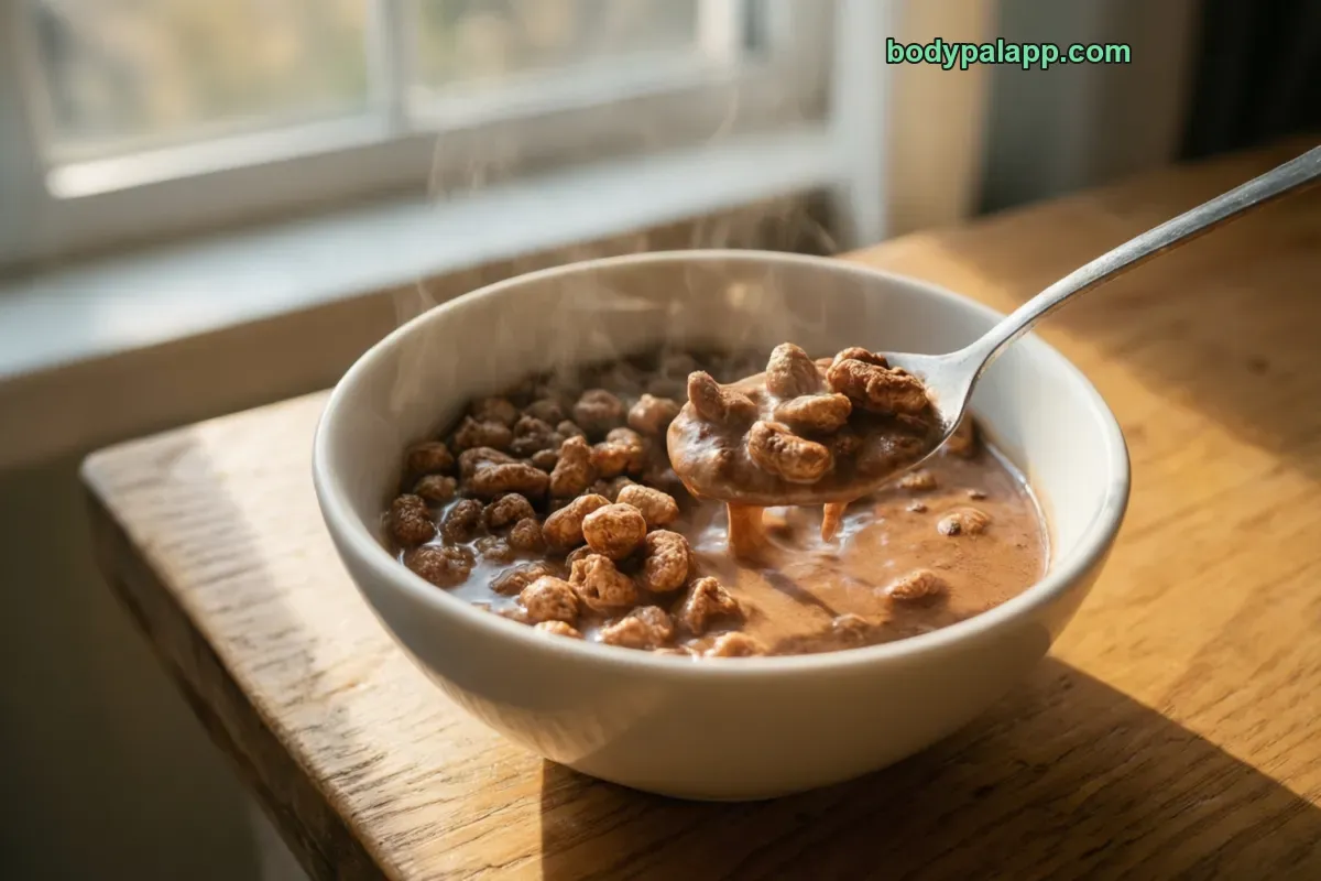 Cocoa pebbles, packaged, per label