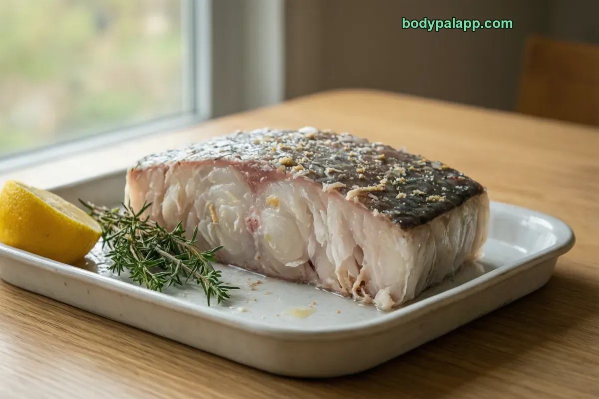 Cod loin, packaged, per label