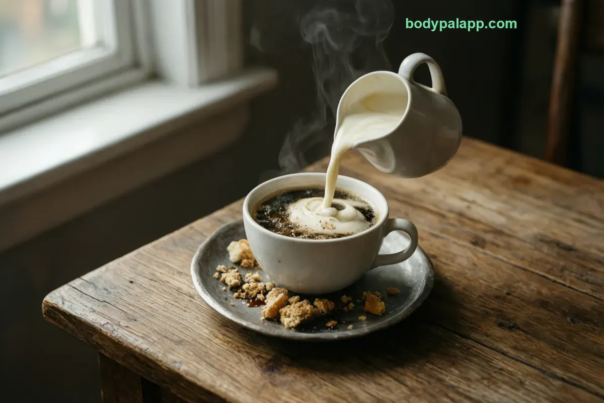 Coffee cream, fluid, light table cream