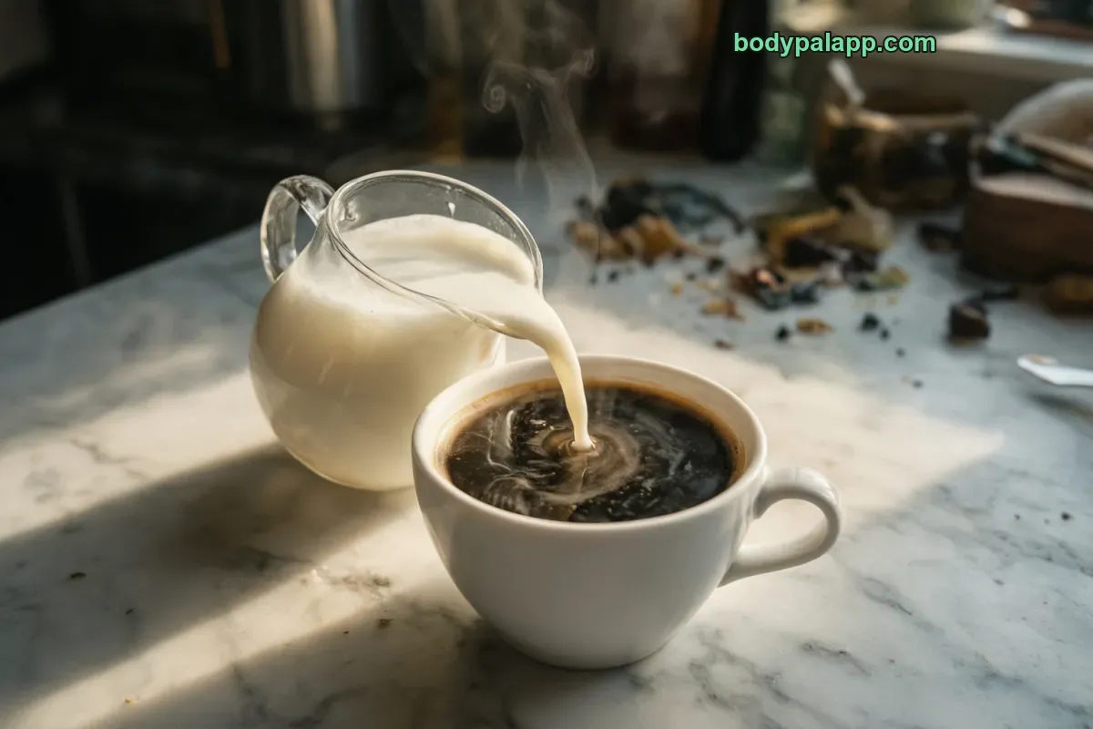 Coffee creamer, liquid, plain