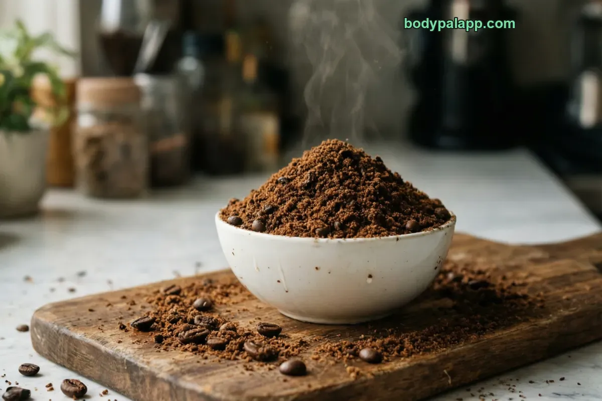 Ground coffee, brewed, black, no sugar