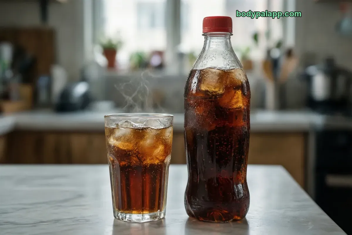 Coke, packaged, per label