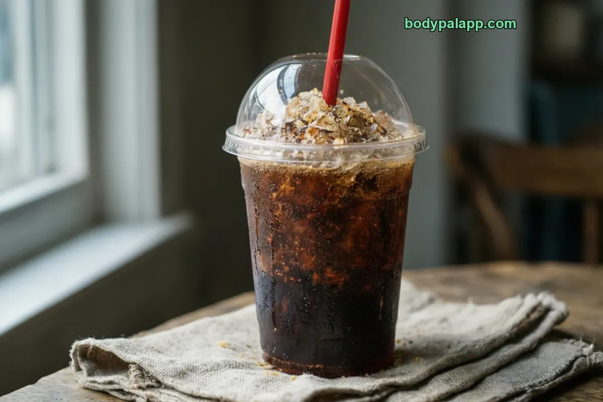 Coke slurpee, frozen fountain cola