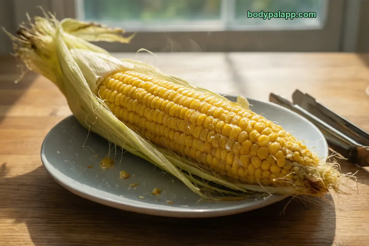 Boiled corn, sweet yellow, boiled, unsalted