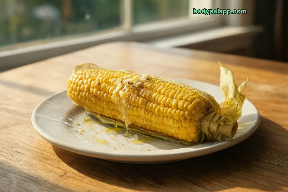Corn on the cob, boiled, drained, from frozen
