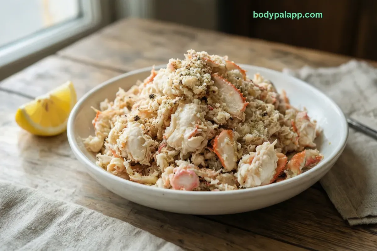 Crab meat, cooked, moist heat