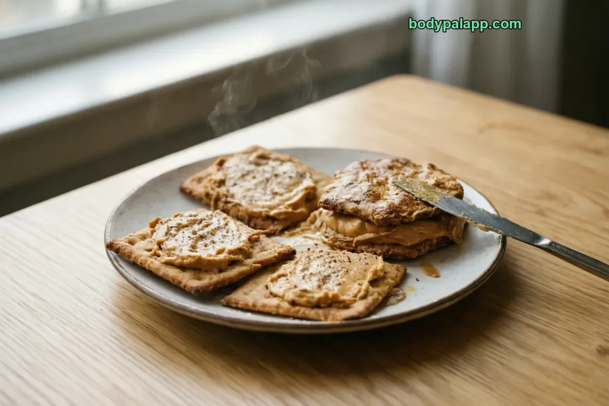 Crackers and peanut butter, sandwich-type, packaged
