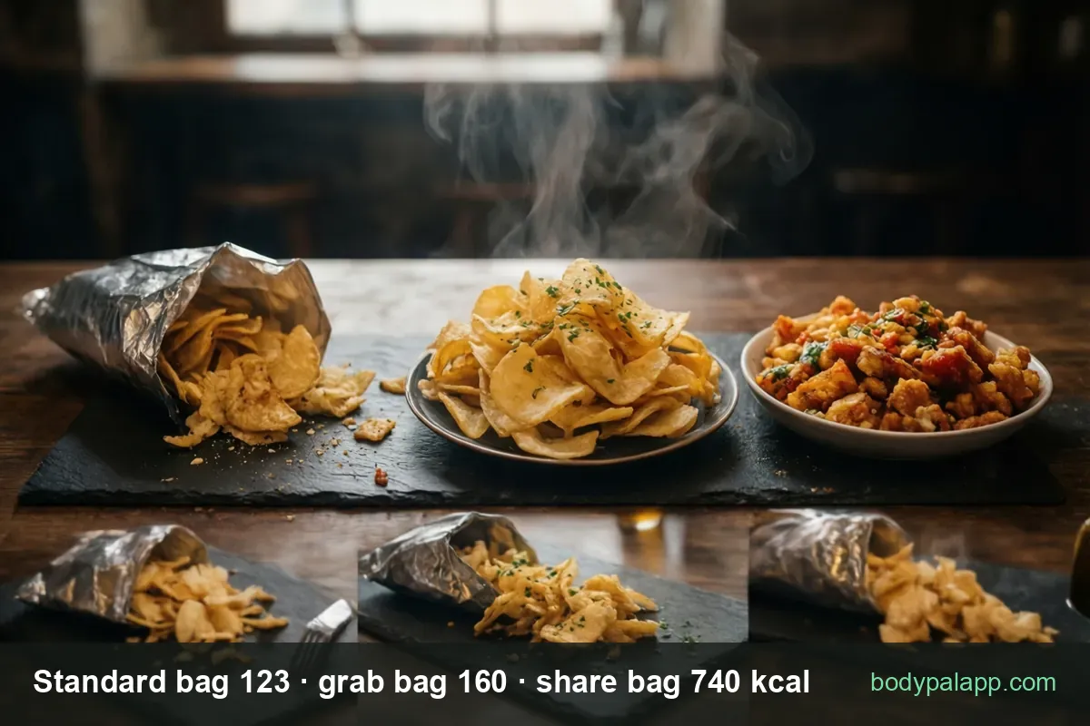 Crisps variants calories comparison