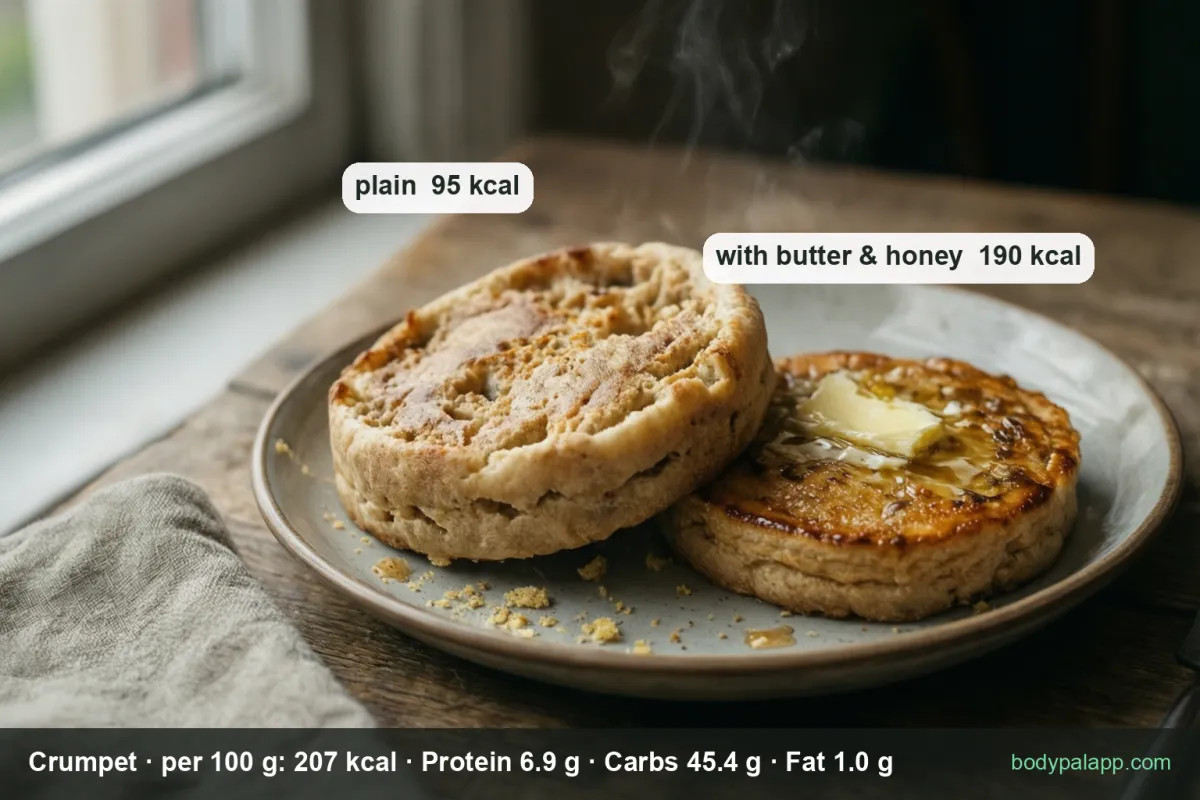 Crumpet variants calories comparison