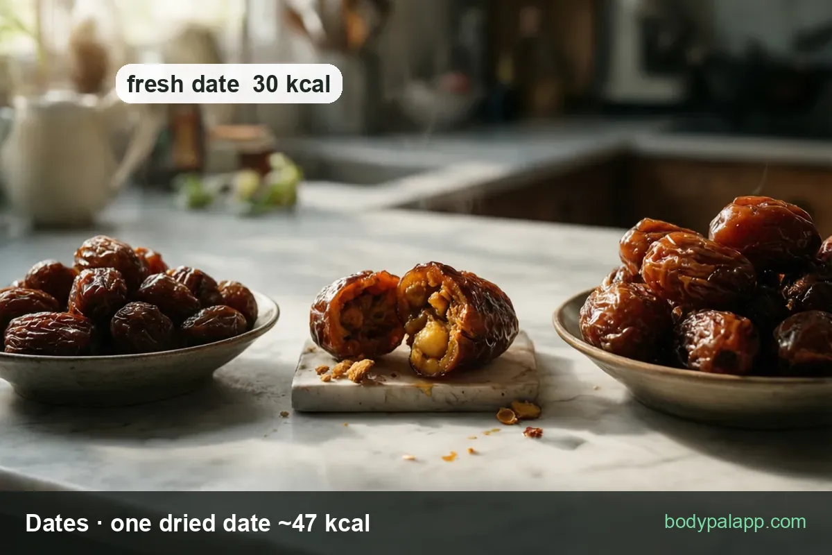 Dates variants calories comparison