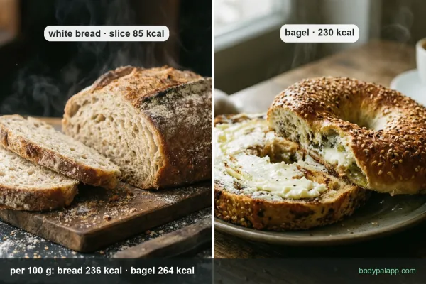 Bagel vs bread calories