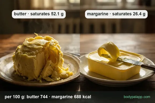 Butter vs margarine calories