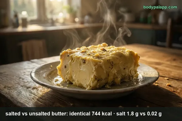 Salted vs unsalted butter calories