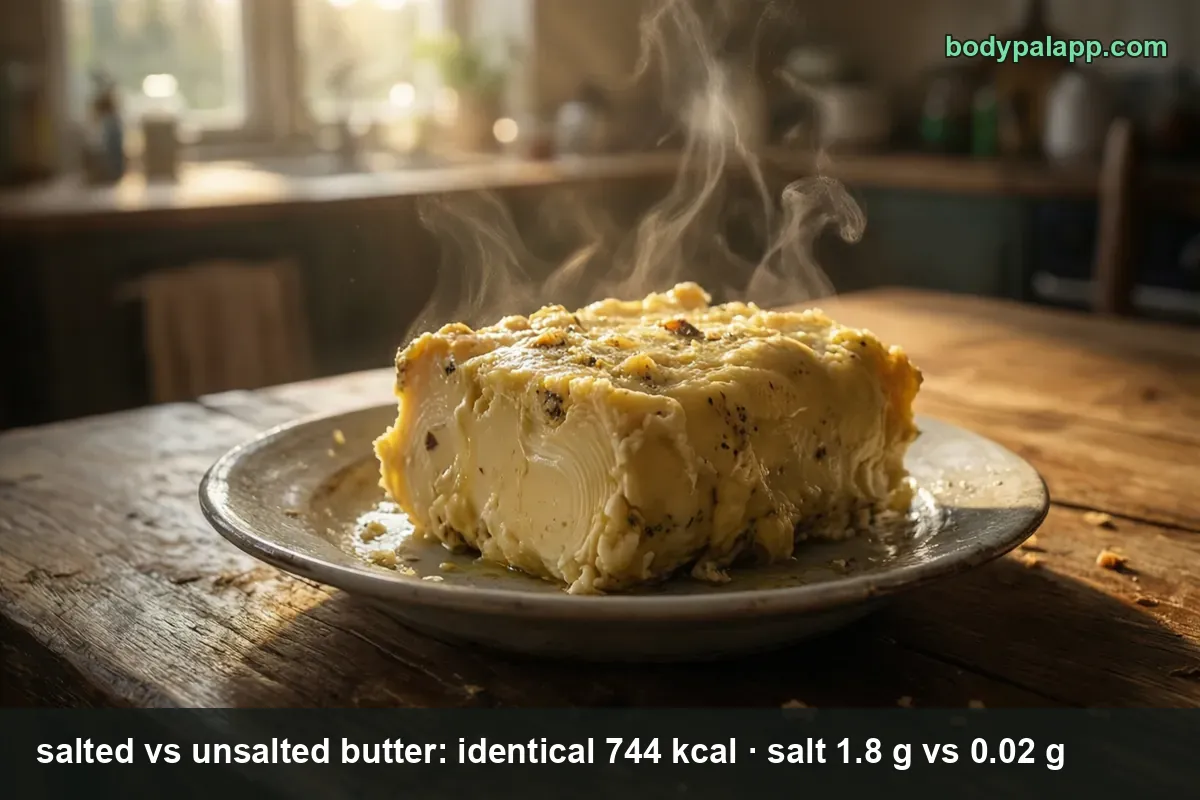 Salted vs unsalted butter calories comparison