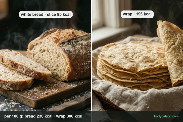 Wrap vs bread calories