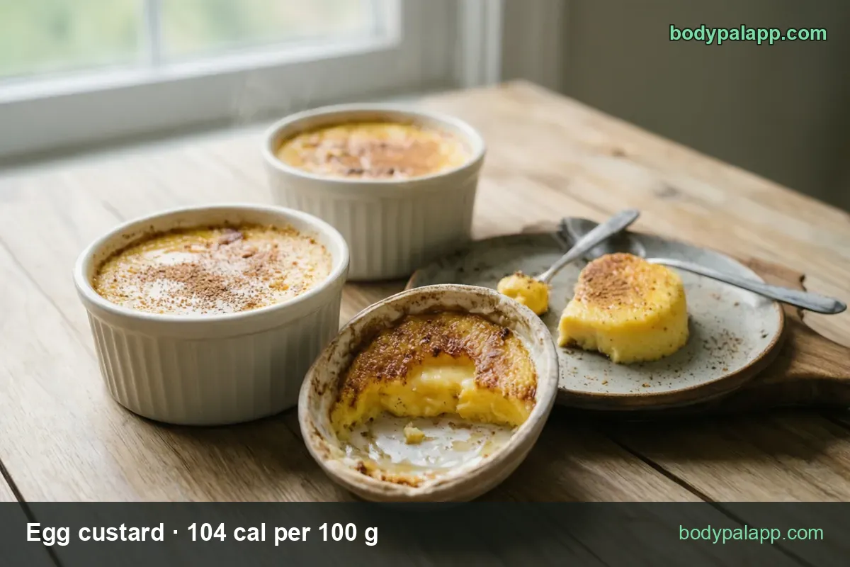 Four egg custard servings in ramekins, a bowl and a saucer; chips: 1 ramekin (141 g) 147 cal and 1 cup (282 g) 293 cal.