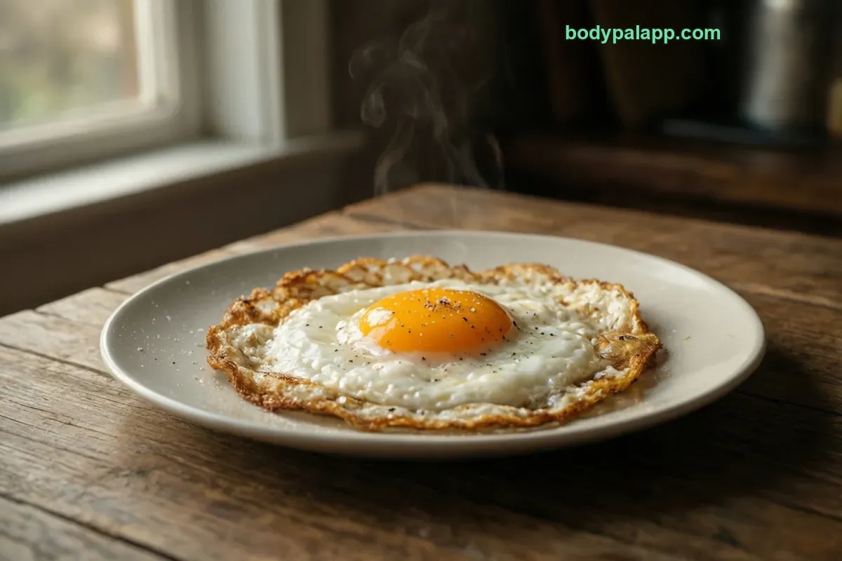 Fried egg, fried, whole egg