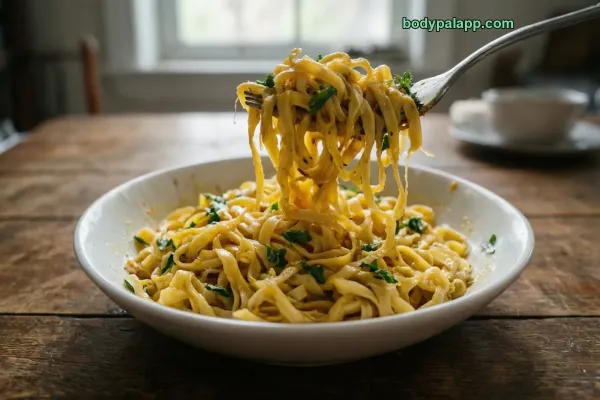 Egg Noodles Cooked