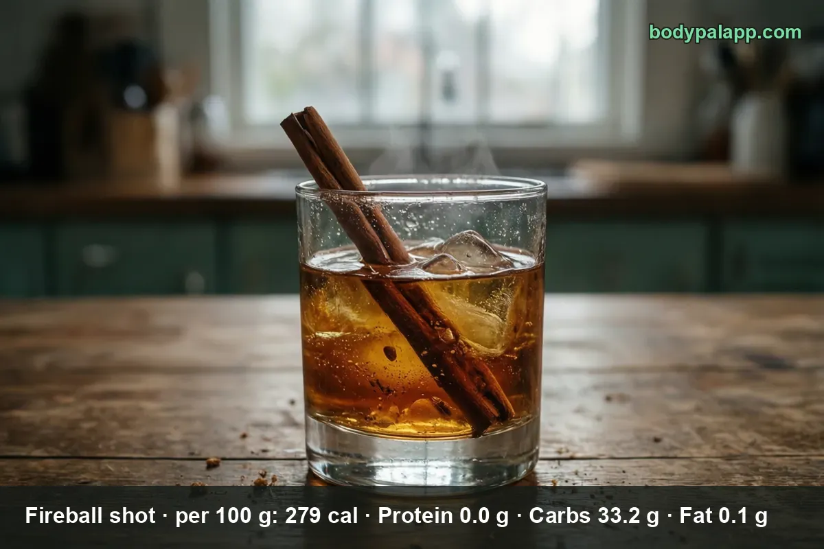 A rocks glass of cinnamon whisky over ice with a cinnamon stick