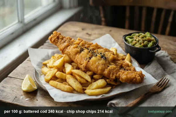 Fish and chips calories
