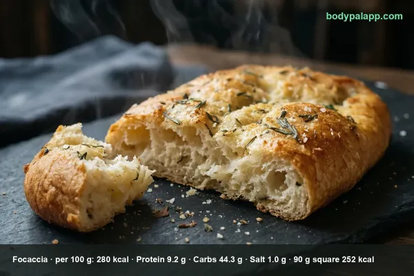 Focaccia calories