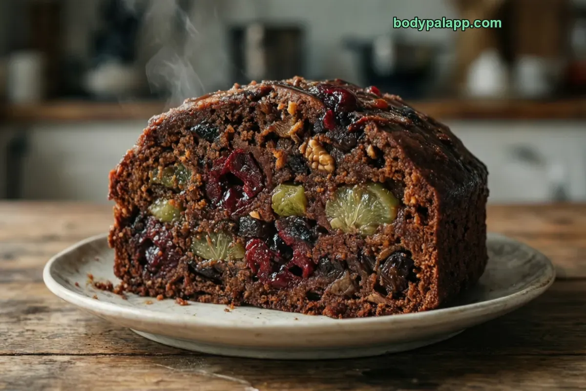 Fruit cake, commercially prepared