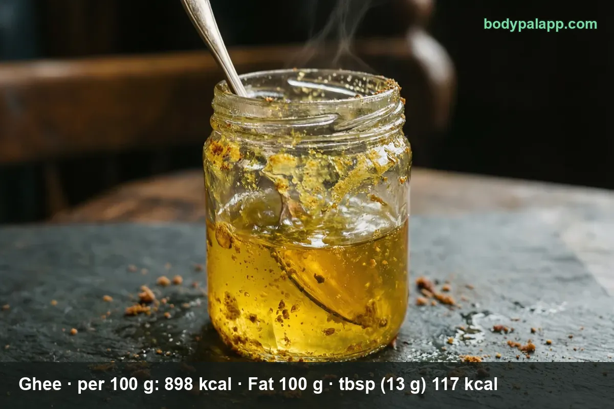 Ghee - 117 kcal per tablespoon