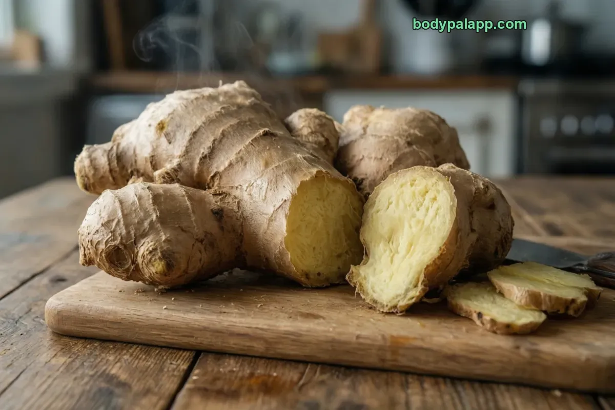 Ginger, fresh root, raw
