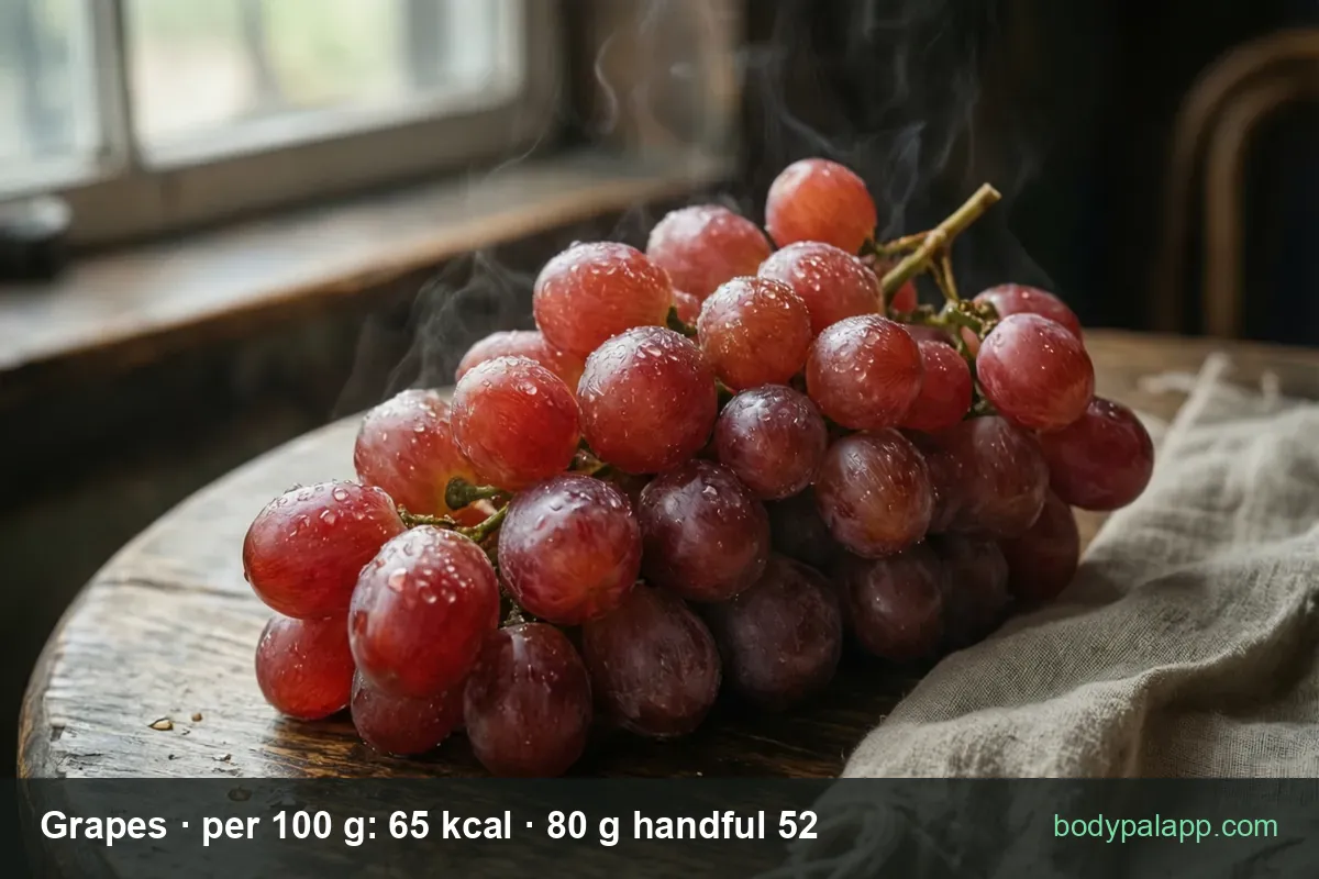 Grapes - 52 kcal per 80 g handful