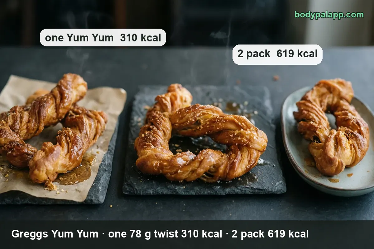 Greggs Yum Yum variants calories comparison