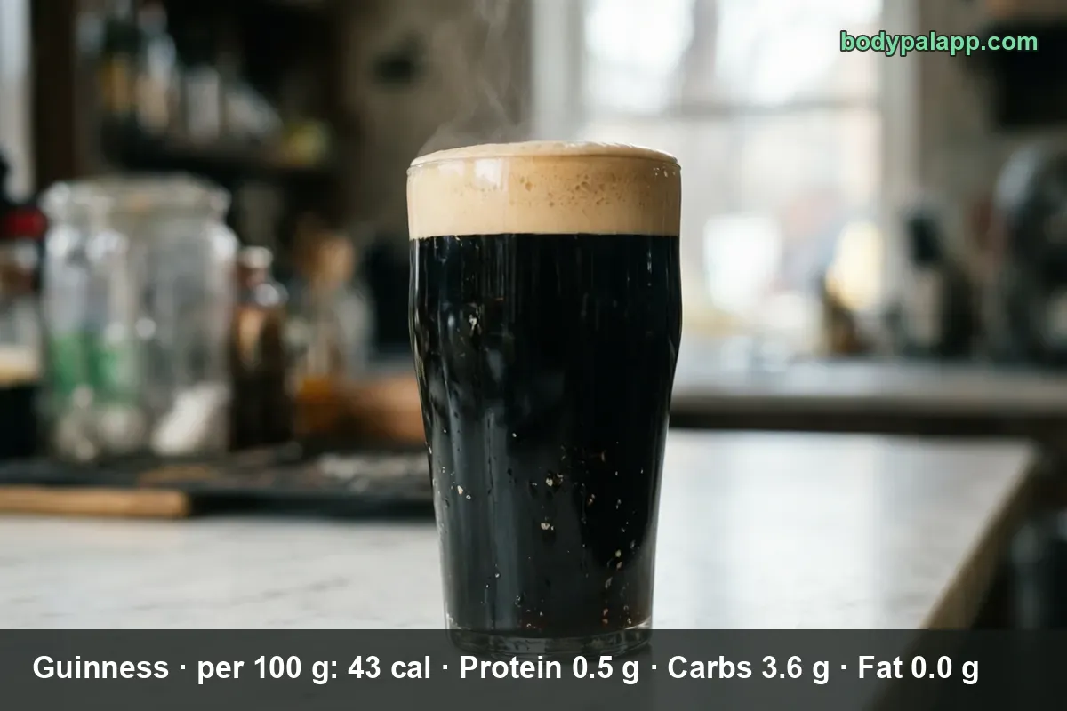 A single pint of stout with a thick creamy head and rising vapor, no logo on the glass.