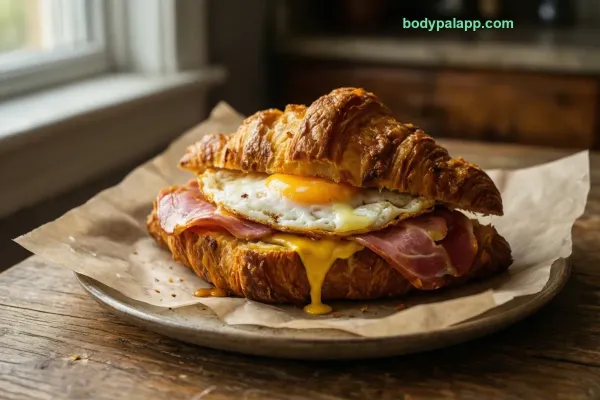 Ham Egg And Cheese Croissant