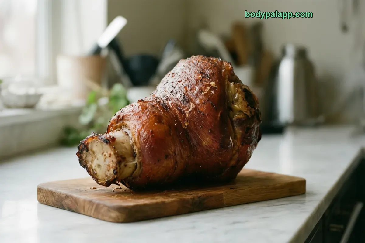 Ham hock, cooked