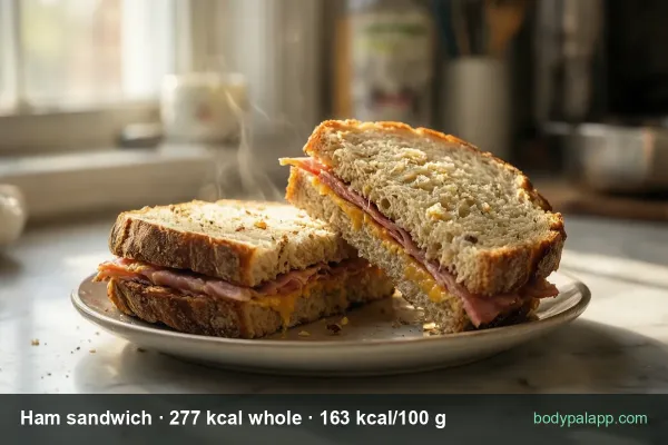 Ham sandwich calories