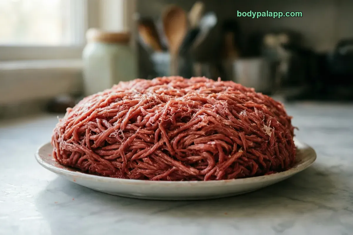 90/10 hamburger meat, 90/10, cooked, baked