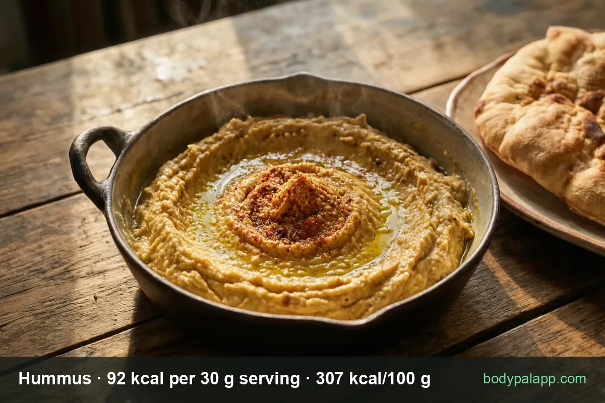 Hummus - 92 kcal per 30 g