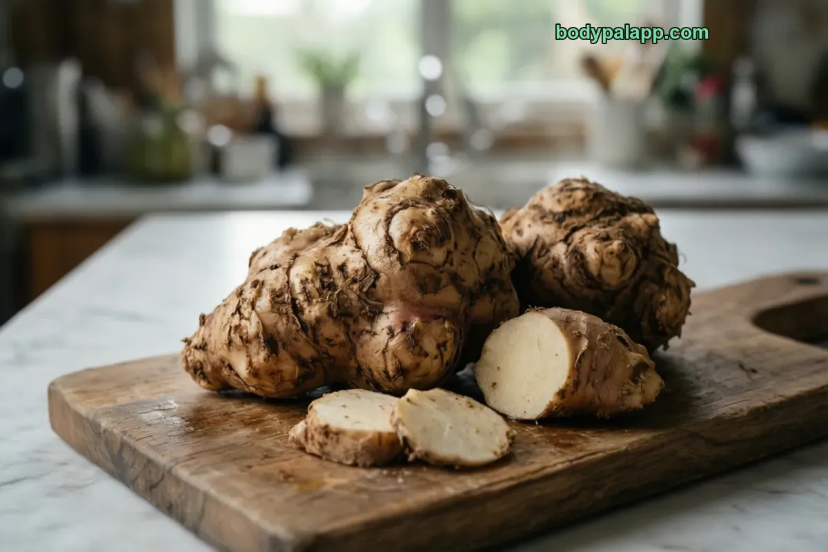 Jerusalem artichoke, raw, sliced