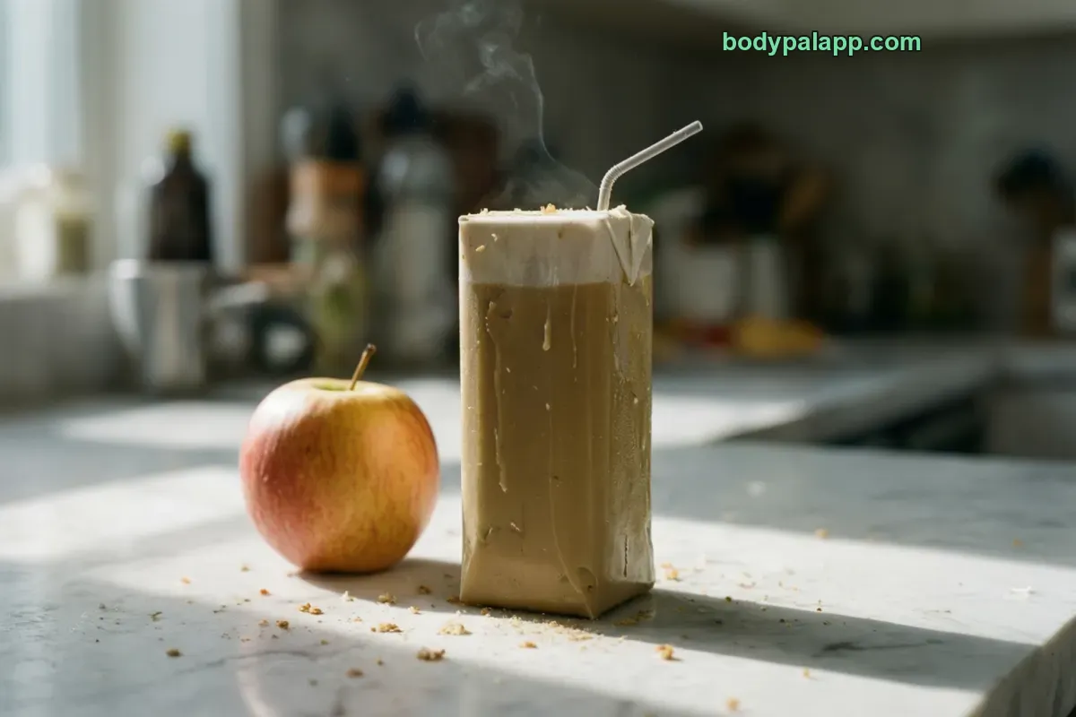Juice box, packaged, per label