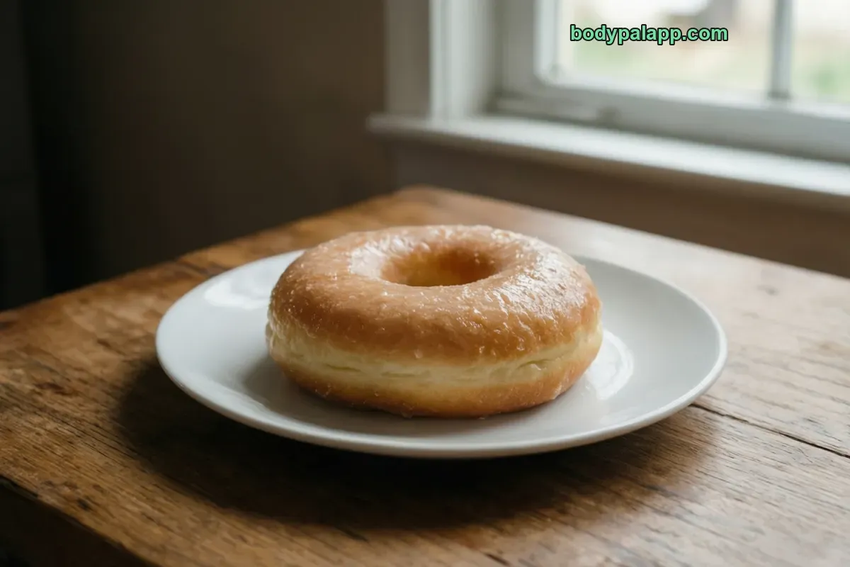 Krispy kreme glazed doughnut, glazed, yeast-leavened