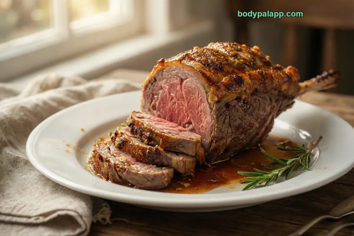 Lamb loin, broiled, lean and fat
